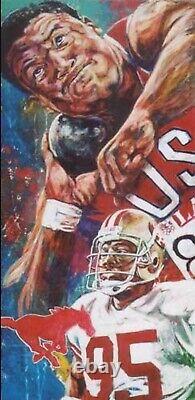 Michael Carter autographed limited edition print 49ers Olympics SMU Super Bowl