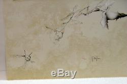 Michael Parkes NECTAR s/n Limited Edition stone lithograph reg $3500 hummingbird