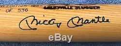 Mickey Mantle Autographed Limited Edition 463 of 536 Louisville Slugger Bat JSA