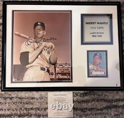 Mickey Mantle Signed 1952 8x10 Autographed Photo With COA Limited Edition & RC