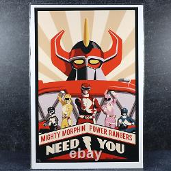 Mighty Morphin Power Rangers Need You Art 13x19 ACME Archives LE 13/50 Sealed