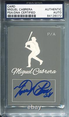 Miguel Cabrera Autographed Limited Edition Card (PSA)