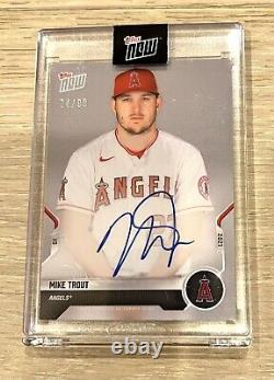 Mike Trout Auto Card, 2021 Topps Now, SP, MLB Goat, #74/99 SP, LA Angels RTOD