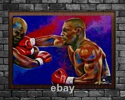 Mike Tyson & Evander Holyfield Artist Signed Limited Edition 30 x 40