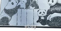 Mimi Whitcomb Signed Limited Edition Matted & Framed Panda Bears