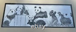 Mimi Whitcomb Signed Limited Edition Matted & Framed Panda Bears