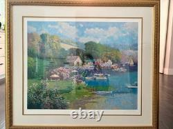 Ming Feng Signed Serigraph Lake Shore Limited Edition 134/350 Framed 42x 36