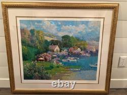Ming Feng Signed Serigraph Lake Shore Limited Edition 134/350 Framed 42x 36