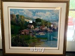 Ming Feng Signed Serigraph Lake Shore Limited Edition 134/350 Framed 42x 36