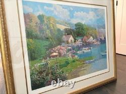 Ming Feng Signed Serigraph Lake Shore Limited Edition 134/350 Framed 42x 36