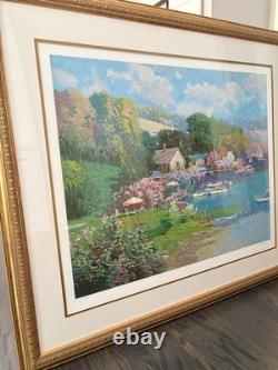 Ming Feng Signed Serigraph Lake Shore Limited Edition 134/350 Framed 42x 36