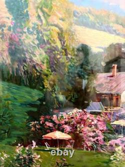 Ming Feng Signed Serigraph Lake Shore Limited Edition 134/350 Framed 42x 36