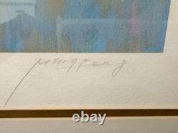 Ming Feng Signed Serigraph Lake Shore Limited Edition 134/350 Framed 42x 36