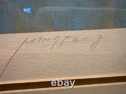 Ming Feng Signed Serigraph Lake Shore Limited Edition 134/350 Framed 42x 36