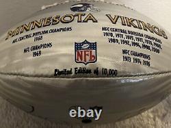 Minnesota Vikings Limited Edition Autographed Football By 4 Players Rare Ball