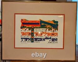Mordechai Rosenstein Limited Edition Serigraph Print Judaica Signed 236/250
