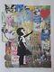 Mr. Brainwash Signed Girl with a Red Heart Balloon Collectable Lithograph