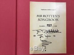 Mr Rottens Songbook, Signed by John Lydon