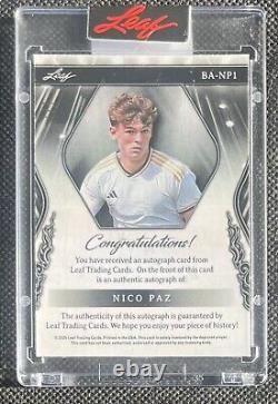 NICO PAZ 2025 Leaf Sports Heroes Gold Lava Auto #1/1 Argentina Como Real Madrid