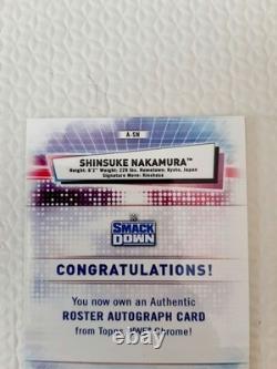 Nakamura Shinsuke 99 Limited Edition Autographed Topps WWE Auto #3eaa58