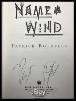 Name of the Wind SIGNED PATRICK ROTHFUSS New Illustrated Edition 1st Printing