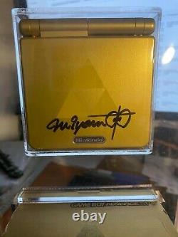 Nintendo Game Boy Advance SP Zelda Limited Edition signed by Shigeru Miyamoto