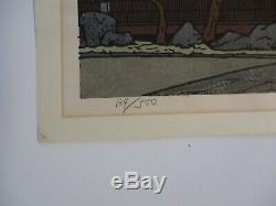 Nishijima Pencil Signed Woodblock Print Limited Edition Temple Landscape Vintage