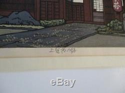 Nishijima Pencil Signed Woodblock Print Limited Edition Temple Landscape Vintage