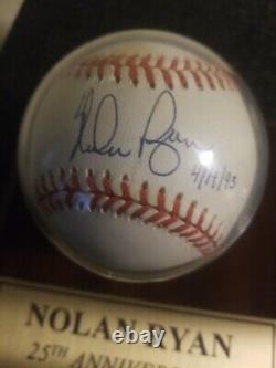 Nolan Ryan 25th Anniversary Autographed Baseball Limited Edition