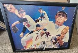 Nolan Ryan Autographed Framed Limited Edition Lithograph By Danny Day