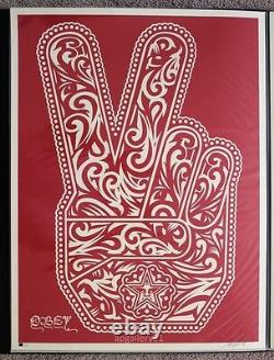 Obey Peace Fingers print by Shepard Fairey signed and numbered