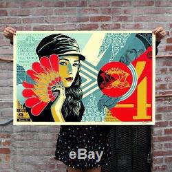 Obey Shepard Fairey Fan the Flames Signed And Numbered Limited Edition Of 550