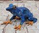 Original Marius Bronze Sculpture Limited Edition Signed Blue Frog Figurine Decor