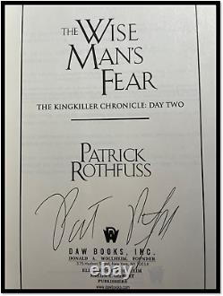 PATRICK ROTHFUSS SIGNED New Hardbacks Name Of Wind Wise Man's Fear Slow Regard