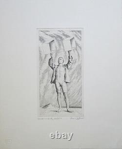 PAUL CADMUS Signed 1941 Original Etching Youth with Kite