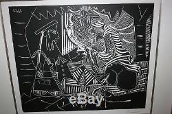 Pablo Picasso Dejeuner Sur L'herbe Linocut Linoleum Cut