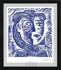 Pablo Picasso Hand Signed Ltd Edition Print Woman in Hat withCOA (unframed)