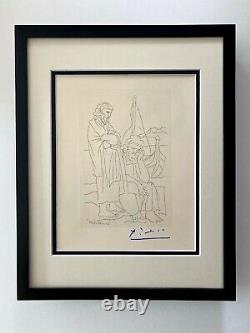 Pablo Picasso Original 1962 Signed Superb Engraving Matted 11 X 14 + List $895
