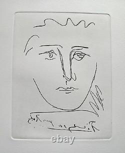 Pablo Picasso POUR ROBY Etching Signed in the Plate, Comes with Certiticate
