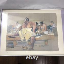 Painting Lithograph Limited Edition 146/300 Art Sumo Konishiki Autographed