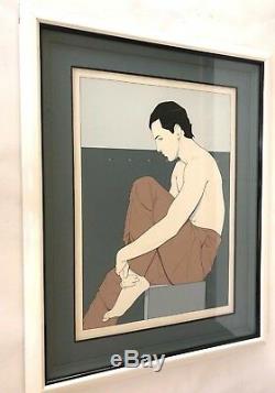 Patrick Nagel Seated Man 1/10 A/P's Signed Artist Proof limited edition Rare