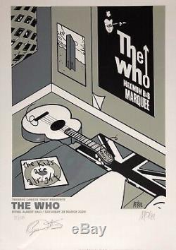Pete McKee The Who Signed Limited Edition Screen Print Teenage Cancer Trust