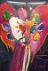 Peter Max Angel with heart original acrylic on serigraph limited edition