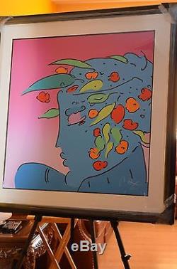 Peter Max, Blue Lady Planet Limited Edition Serigraph 182/300, Original Signed