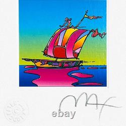Peter Max Cosmic Sailboat Framed Limited Edition, Hand Signed