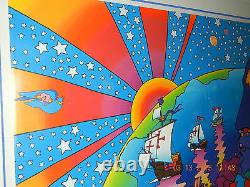 Peter Max Original Serigraph NEW WORLD, signed and numbered, Superb Condition