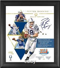 Peyton Manning Indianapolis Colts Autographed Limited Edition Exclusive HOF Fram