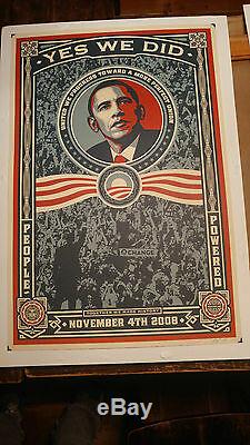 President Barack Obama Shepard Fairey print poster signed limited edition