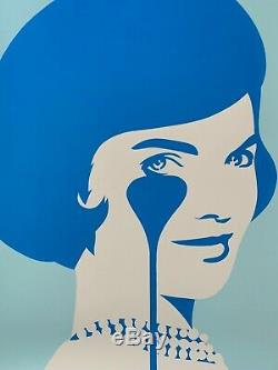 Pure Evil Smiling Jackie Soft Blue Limited Edition Signed Numbered Print 64/100