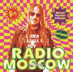 RADIO MOSCOW -BOX SET! SIX LPS on COLOR VINYL & AUTOGRAPH, POSTER, STICKER